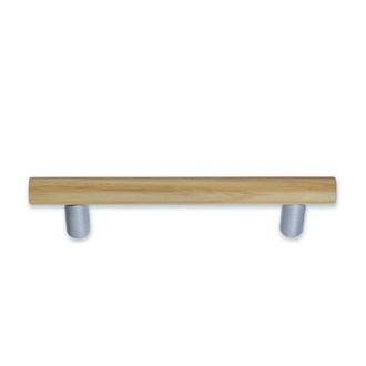 Smedbo B604 3 7/8 in. Pull in Brushed Chrome with Oak Handle from the Design Collection